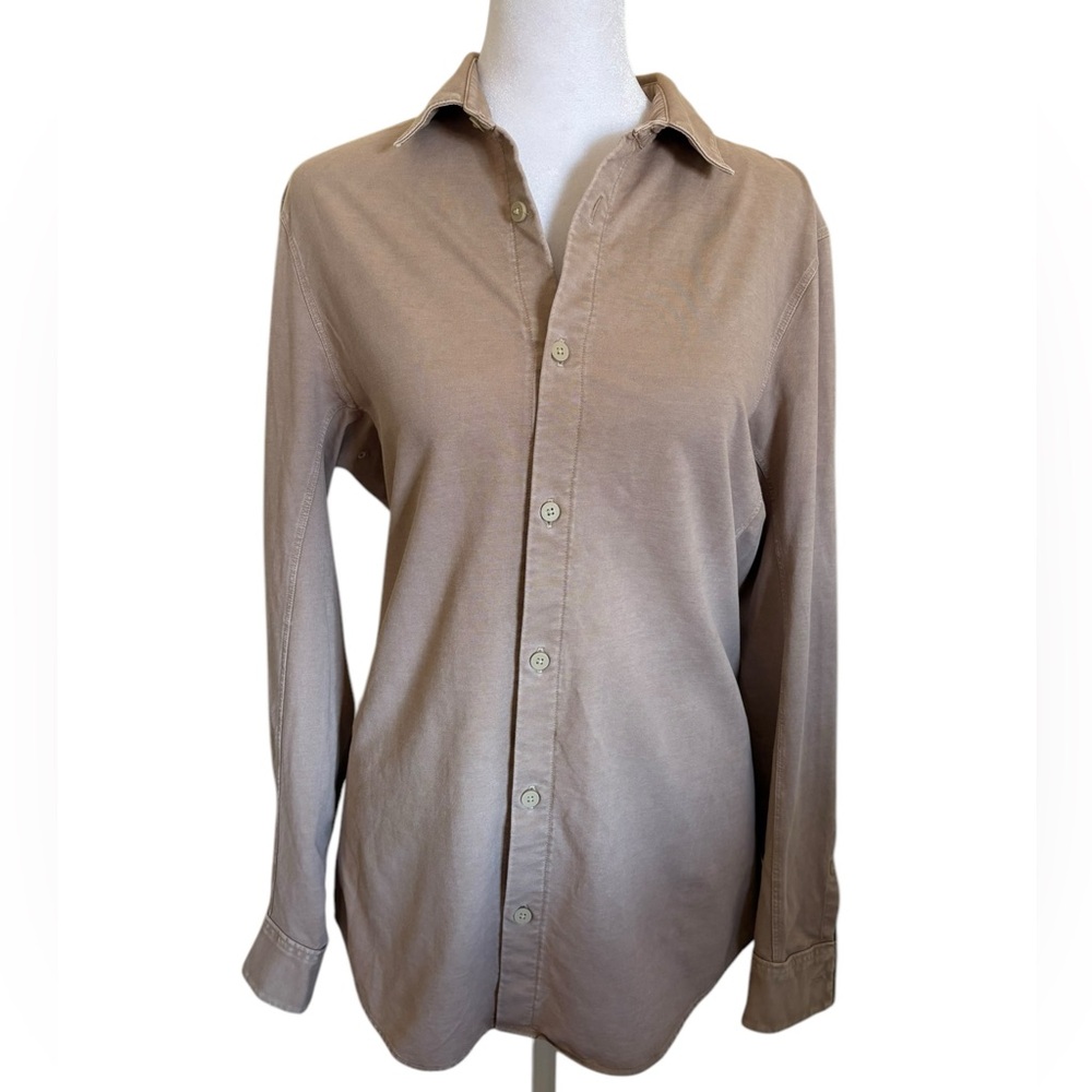XS Lululemon Tan Button Down Shirt